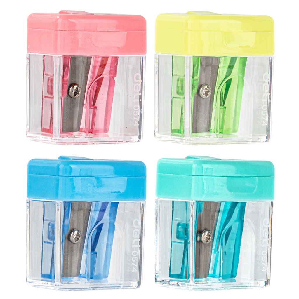 Deli Точилка одинарная с контейнером прямоугольная Deli 0574 фото