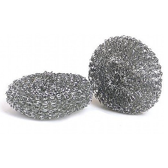 Губка для мытья посуды металлическая (3 шт) фото