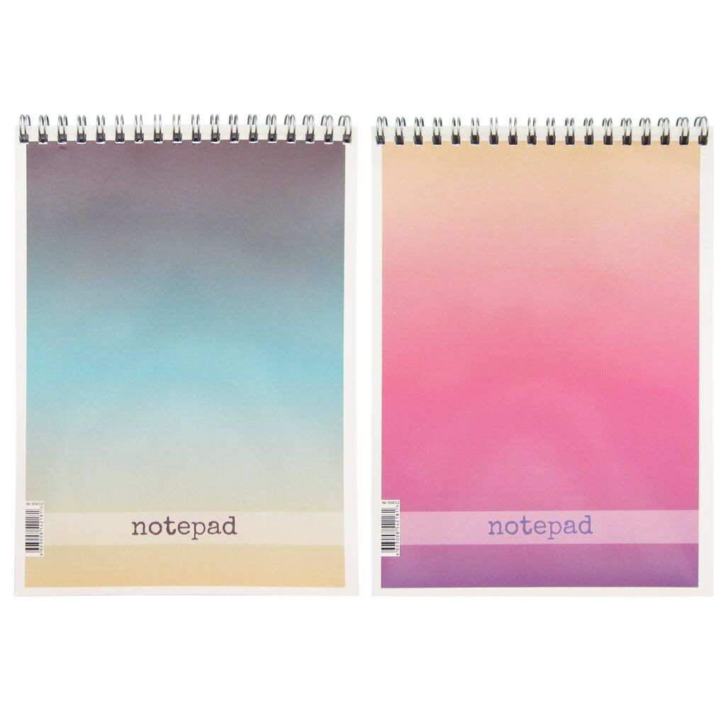 Блокнот А5 на спирали (60л) "Цветной градиент" фото