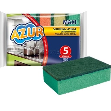 York Губка для мытья посуды Azur Maxi (5 шт) фото