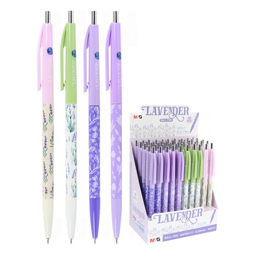 M&G Ручка шариковая автоматическая синий стержень LAVENDER MG фото