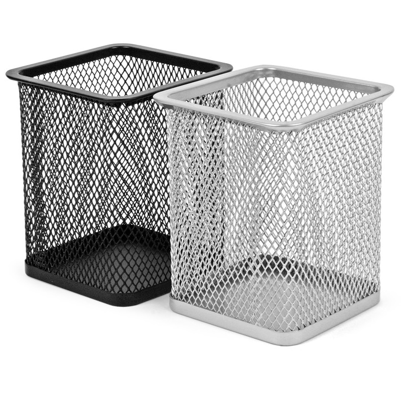 Forpus Стакан для пишущих принадлежнoстей квадрат (металл) фото