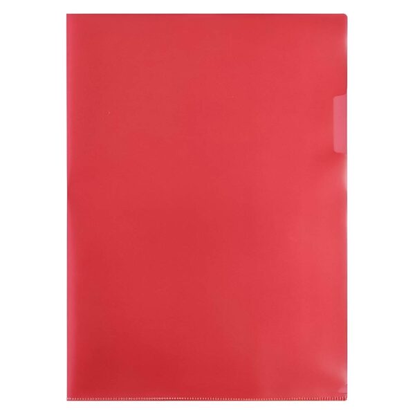 Папка-уголок 180мкм (плотные), красная