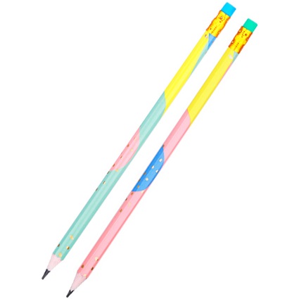 Deli Карандаш пластиковый HB с ластиком "Macaron" фото
