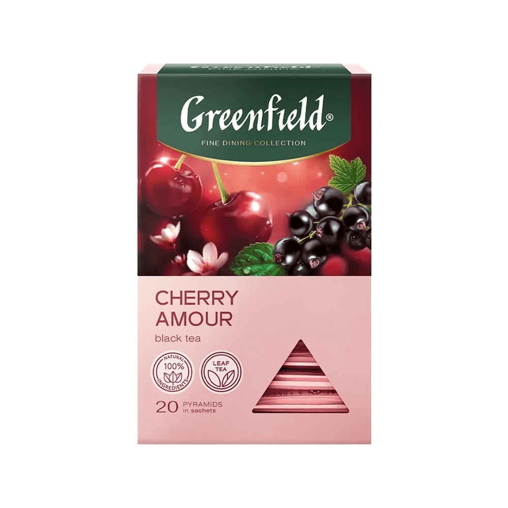 1595771978886302 Чай "Greenfield" Cherry Amour, 20 пакетиков x 1.8 г, черный — изображение 1