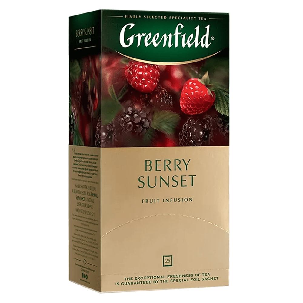 177640390196637 Чайный напиток "Greenfield Berry Sunset", 25 пакетиковx2 г, с ароматом малины и черники — изображение 1
