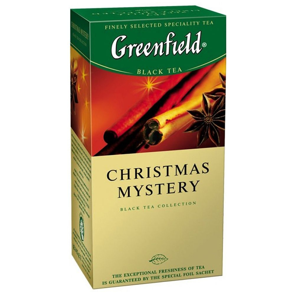 3501263143819282 Чай "Greenfield" Christmas Mystery, 25 пакетиков x1.5 г, черный — изображение 1