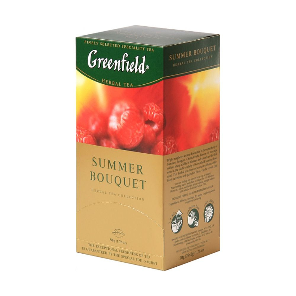 5926091051416760 Чай "Greenfield" Summer Bouquet, 25 пакетиков x1.5 г, фруктовый/травяной — изображение 1