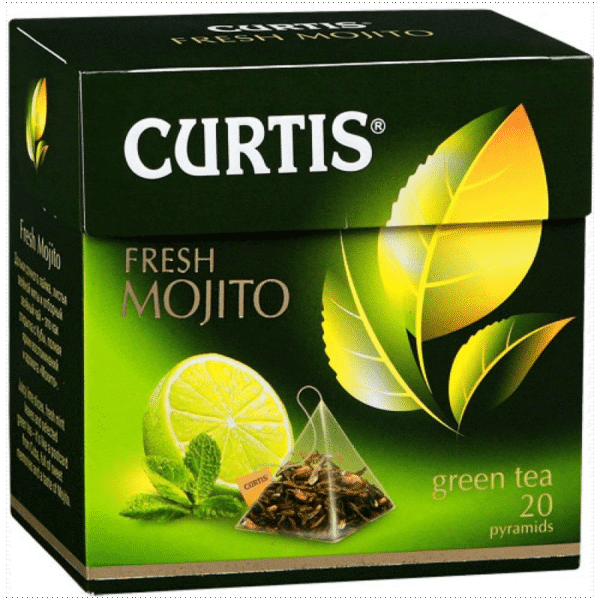 Чай "Curtis" Fresh Mojito, 20 пакетиковx1.7 г, зеленый