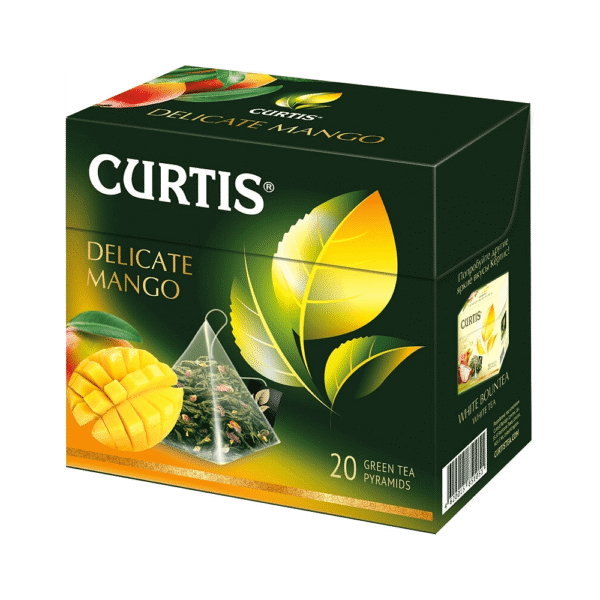 Чай "Curtis" Delicate Mango, 20 пакетиков x1.8 г, зеленый
